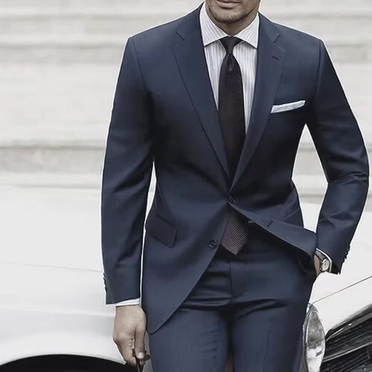 Blue-Grey Wedding Suit — view 3
