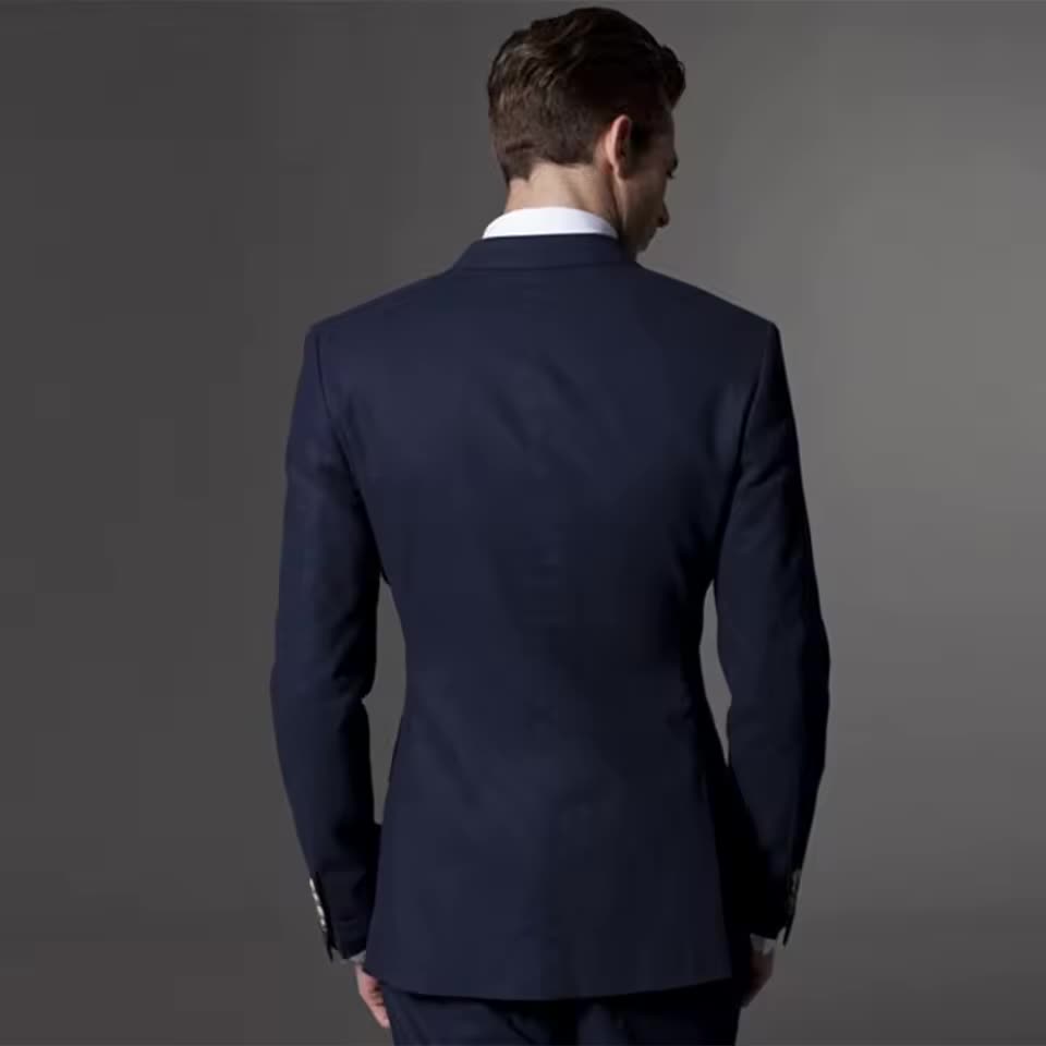 Light Navy Shawl-Lapel Formal Tuxedo