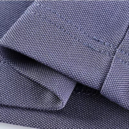 Navy Wool-Silk Cotton Long-Sleeve Polo — view 3