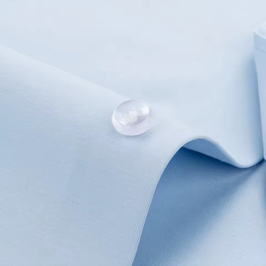 White Stretch Knit Short-Sleeve Business Shirt — view 3