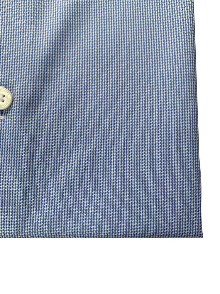 Blue Pattern 80s 2-Ply Cotton Dress Shirt — view 2