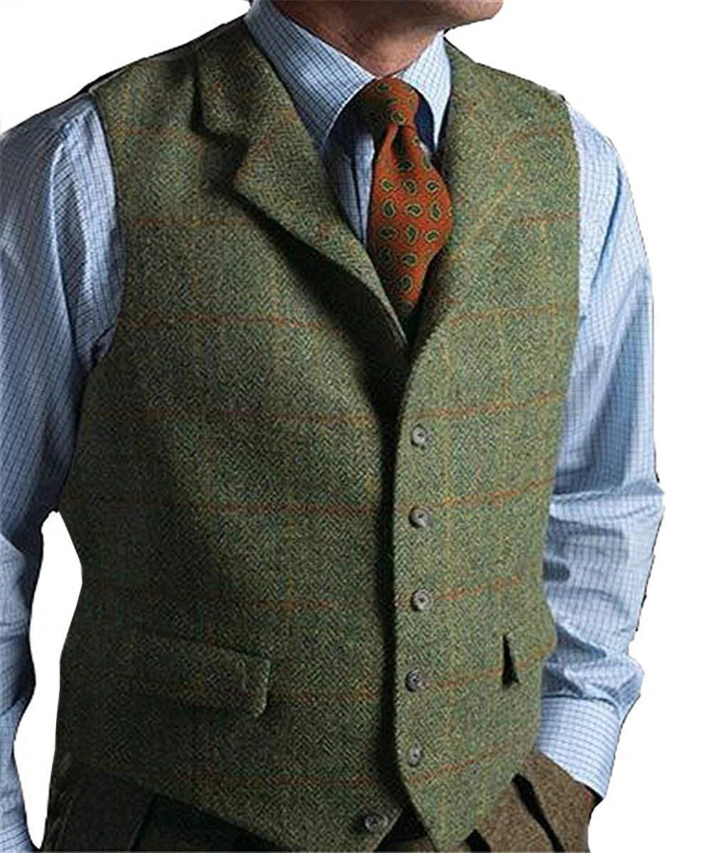 dark-green-checked-tweed-3-piece-suit gallery