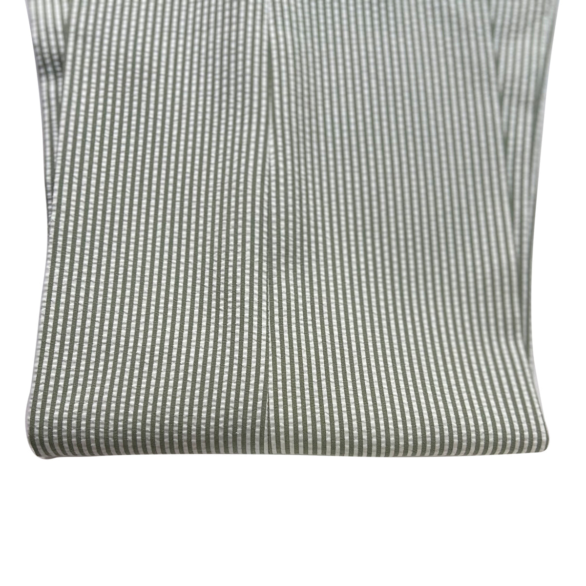 Dark Green Seersucker Dress Trousers — view 3