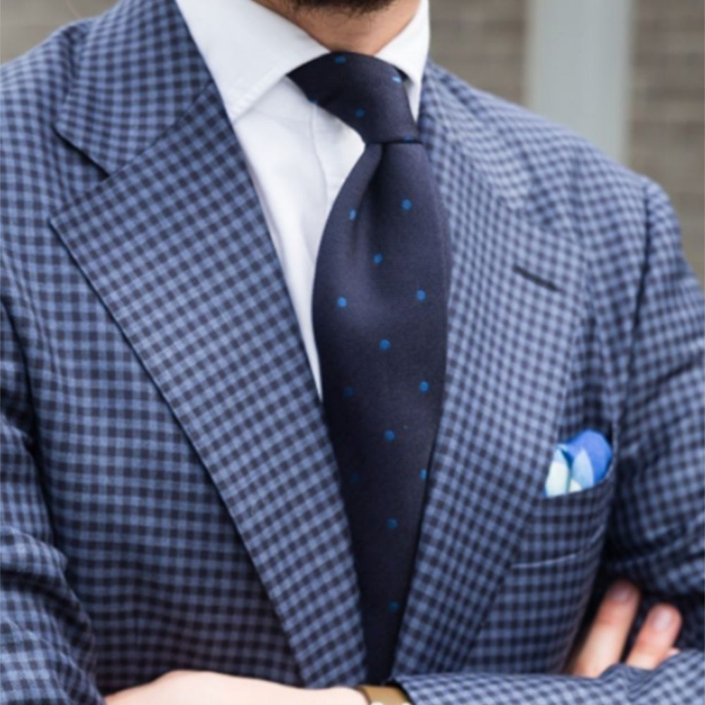 Navy Gingham Blazer — view 2
