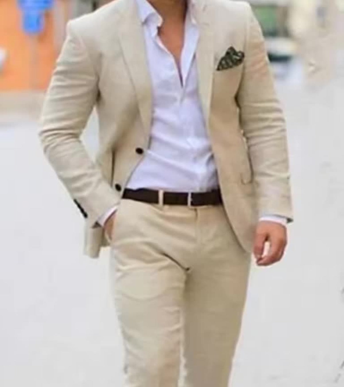sandy-beige-linen-suit detail